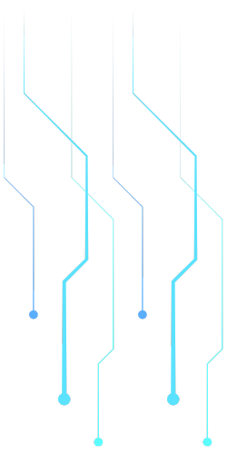 aqua colored lines looking like circruit board connections