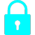 aqua colored lock icon
